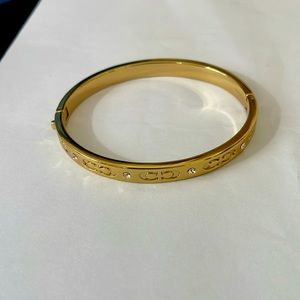 Beautiful Gold Tone Coach Bangle Bracelet  - New never used